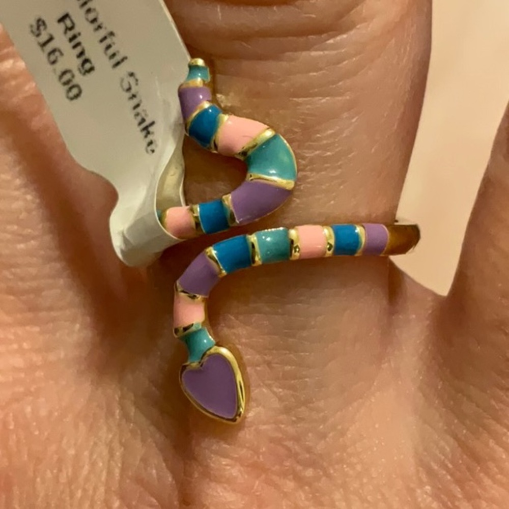 Colorful Snake Ring size 6 from Whim Boutique